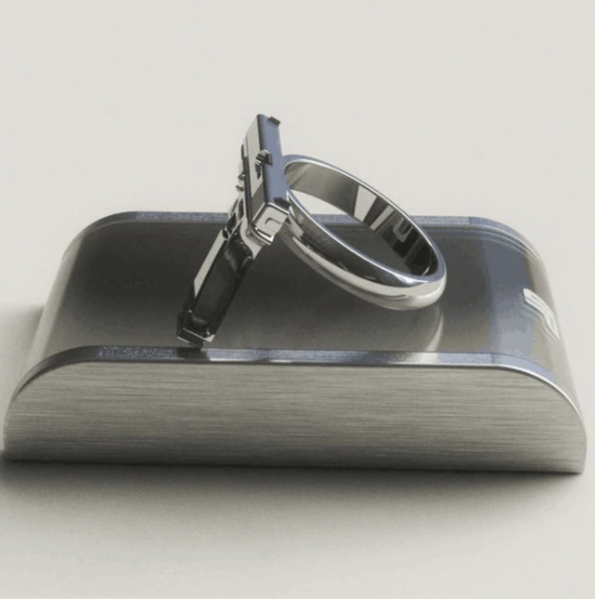 Handgun Ring Size 10 Silver Colour Zinc Alloy Rings