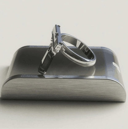 Handgun Ring Size 10 Silver Colour Zinc Alloy Rings