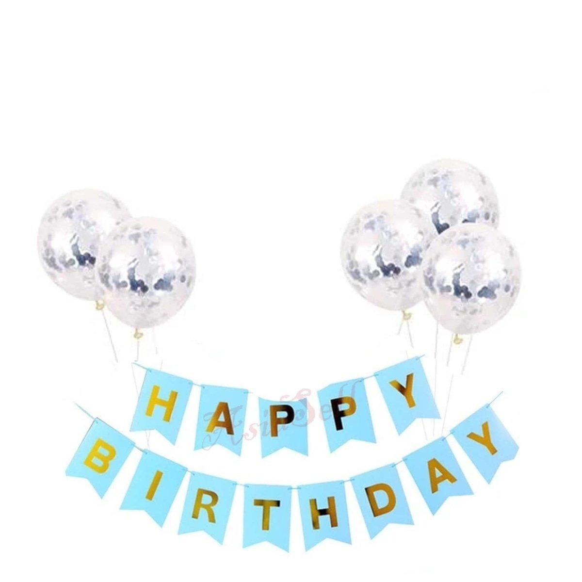 Happy Birthday Balloon Banner Set Confetti Balloons Party Decorations Boy Girl | Asia Sell