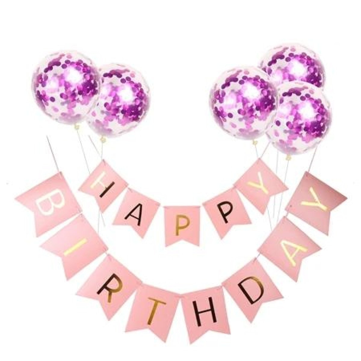 Happy Birthday Balloon Banner Set Confetti Balloons Party Decorations Boy Girl | F | Asia Sell
