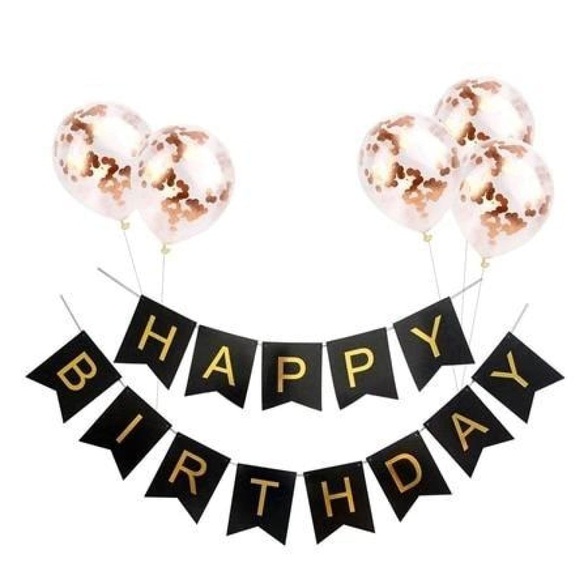 Happy Birthday Balloon Banner Set Confetti Balloons Party Decorations Boy Girl | H | Asia Sell