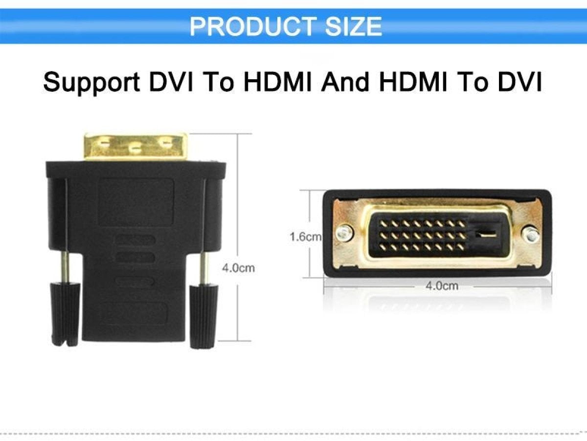 HDMI to DVI Cable 24+1 Pin Adaptor 4K Bi-Directional Male to HDMI Male Converter | Asia Sell