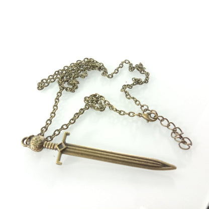 Take Night Photos Also Luminous Glowing Bronze Necklace Pendant Glow In The Dark Sword Gift