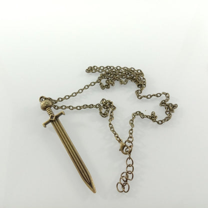 Take Night Photos Also Luminous Glowing Bronze Necklace Pendant Glow In The Dark Sword Gift