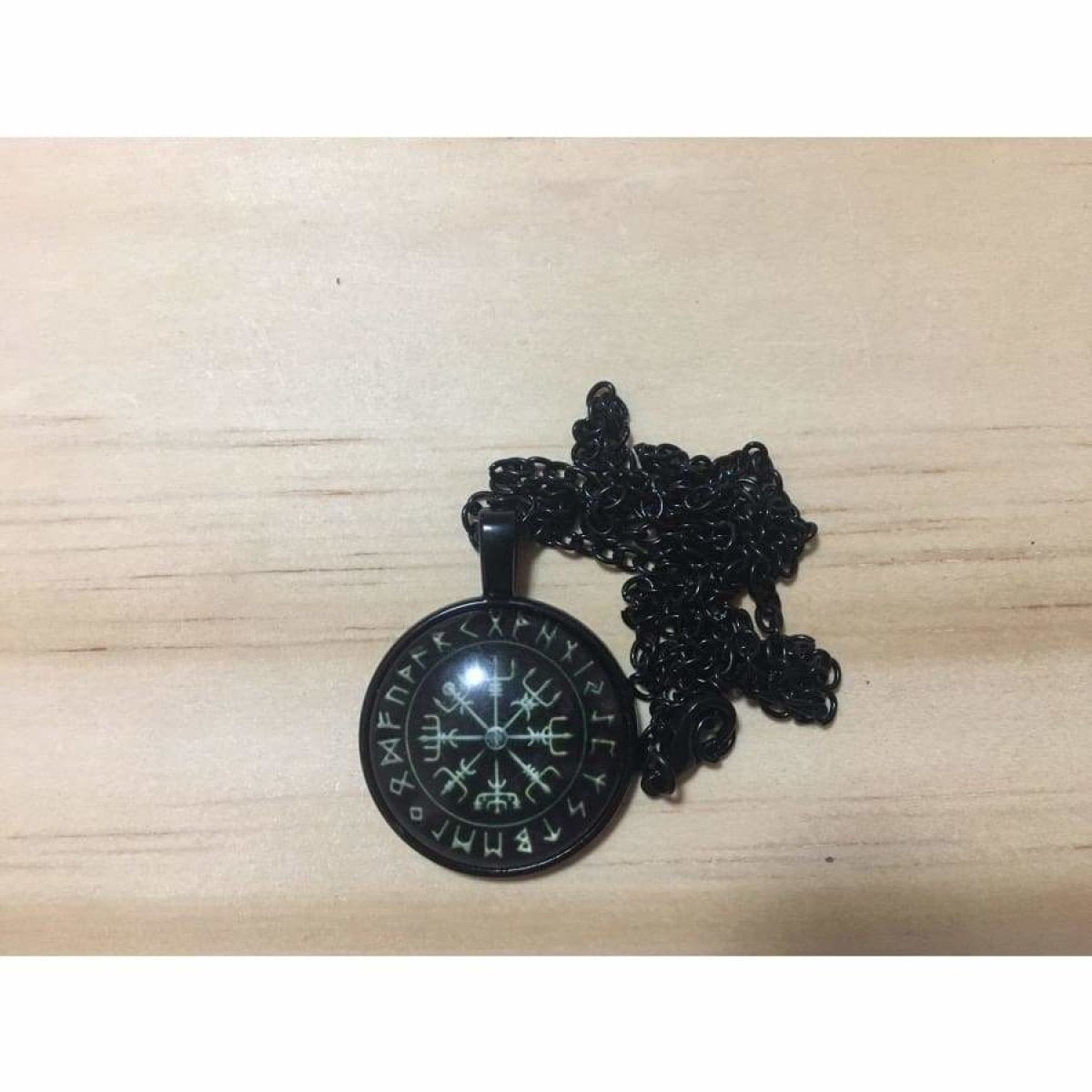 OM Hindu Symbol Necklace Spiritual Mandala Glass Gem Hollow Moon Pendant Choker | Asia Sell  -  K Black Symbols
