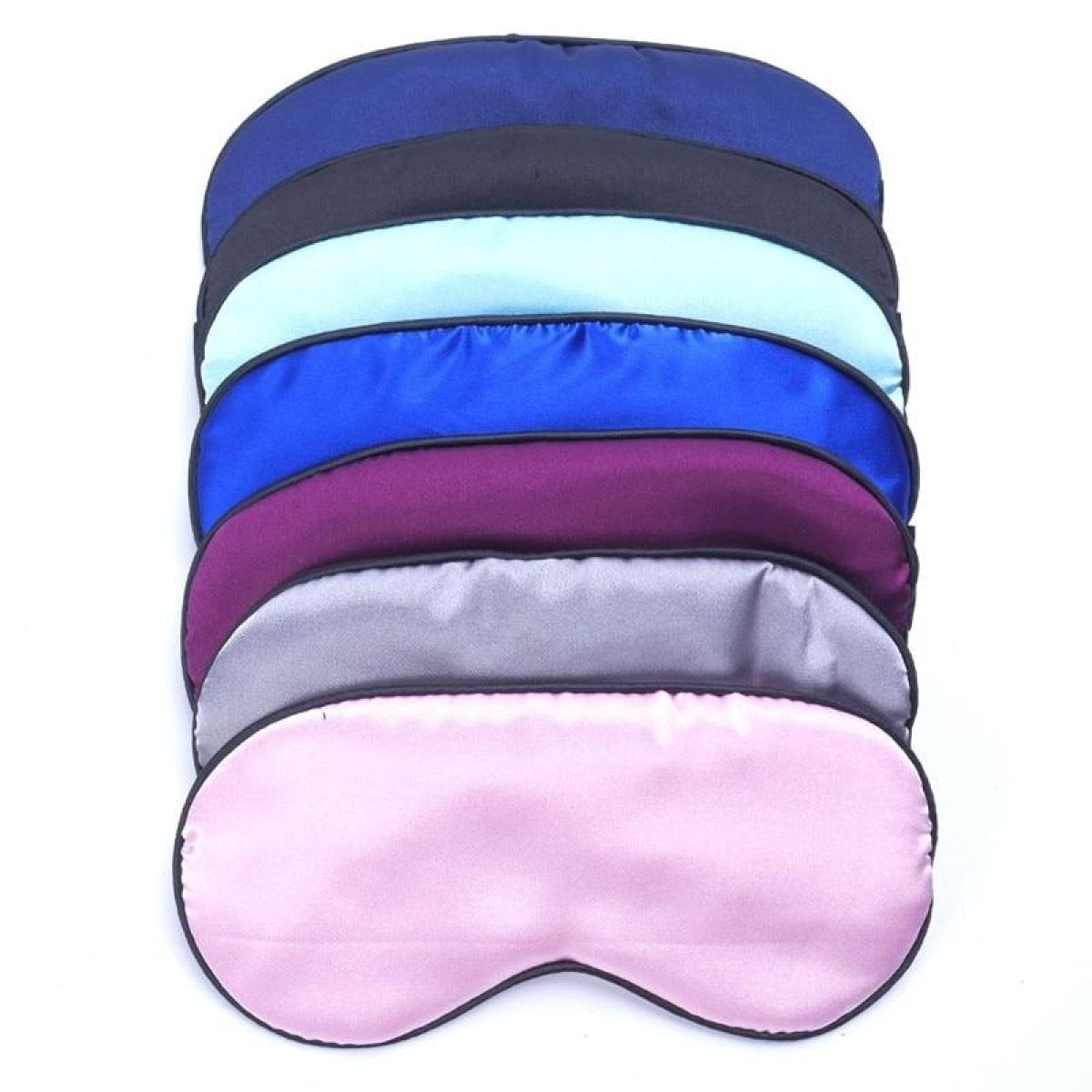 Silk Sleep Rest Eye Mask Padded Shade Cover Travel Relax Aid | Asia Sell | Black