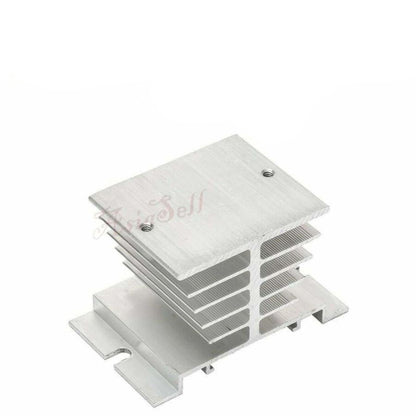 Single Phase Solid State Relay SSR Aluminum Heat Sink Radiator for 10A-40A Relay | Asia Sell  -  Silver