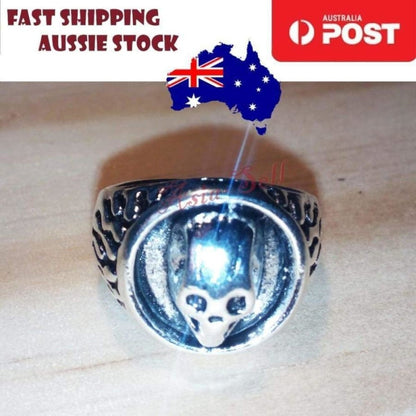 Skull Ring Rings Gold Black Silver Size 6 7 8 9 10 11 | Asia Sell | Black Size 8 (code U)