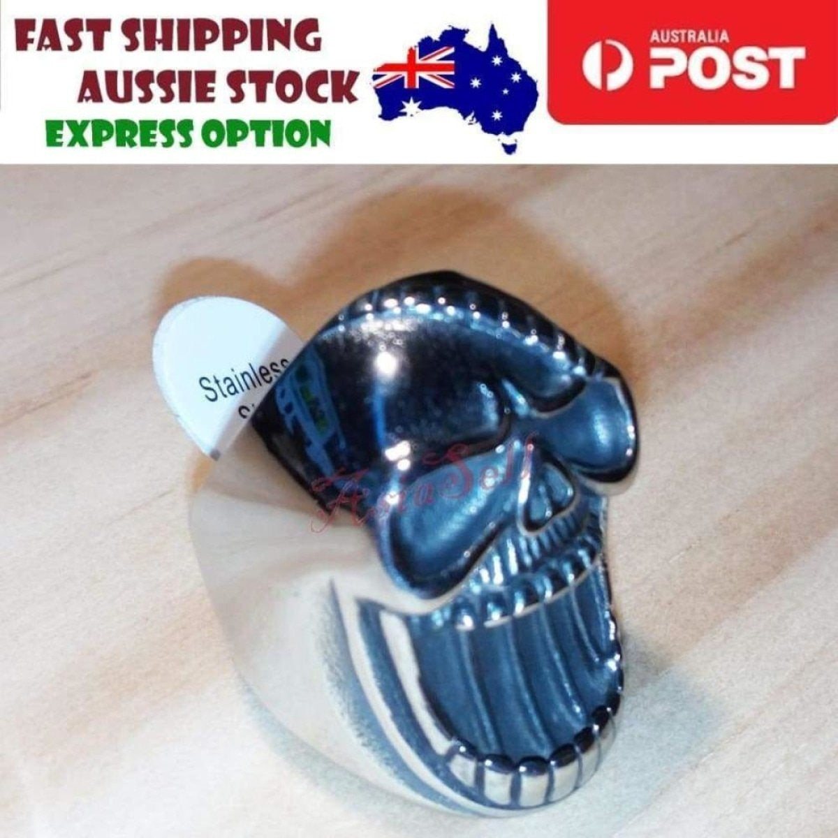 Stainless Steel Skull Ring Head Evil Ring Rings Black Silver Gold Silver Biker | Asia Sell  -  Type 6 Size 9 U.S. 60mm