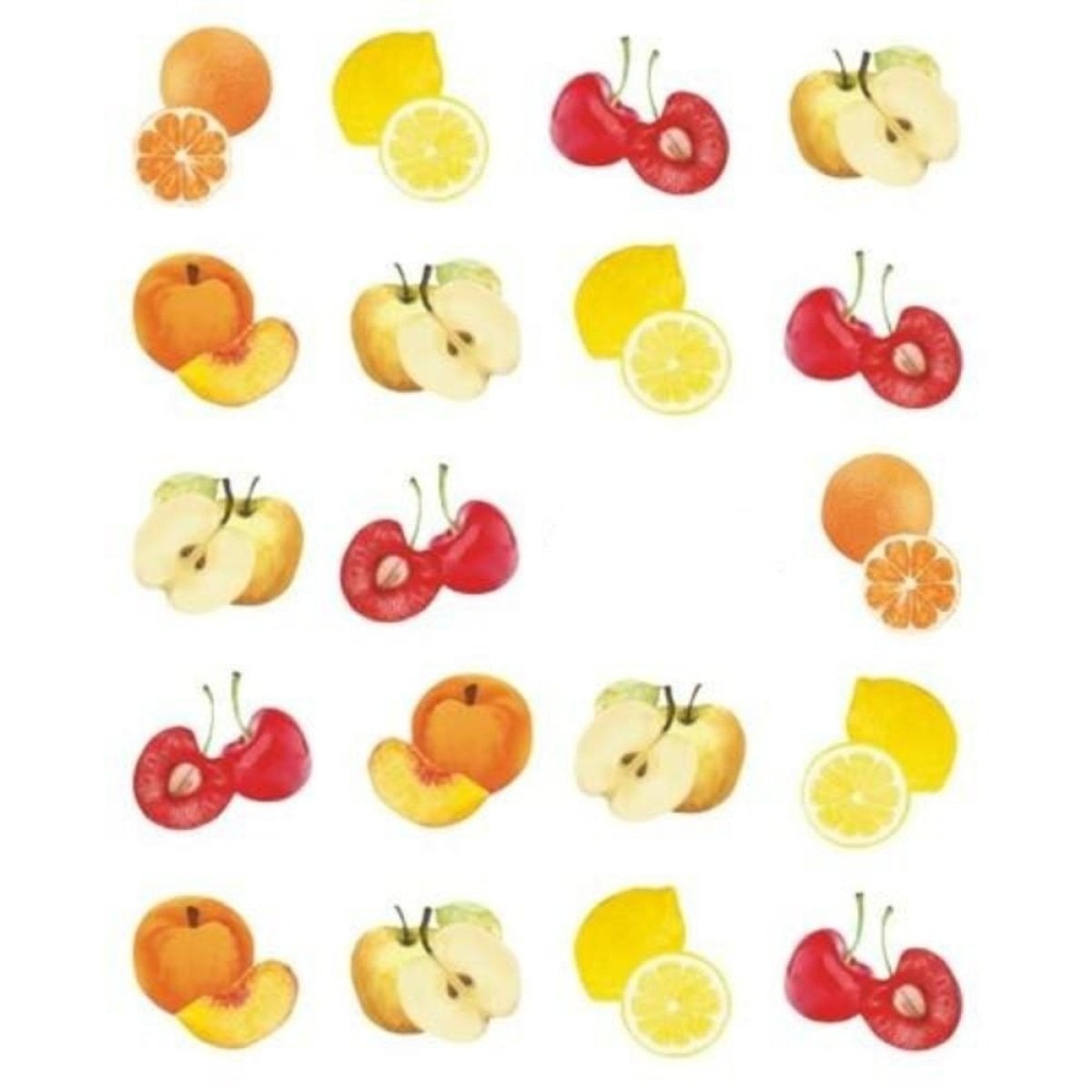 Strawberry Summer Cake & Fruit Stickers For Nails Nail Manicure Art Stz-490 - Sheet