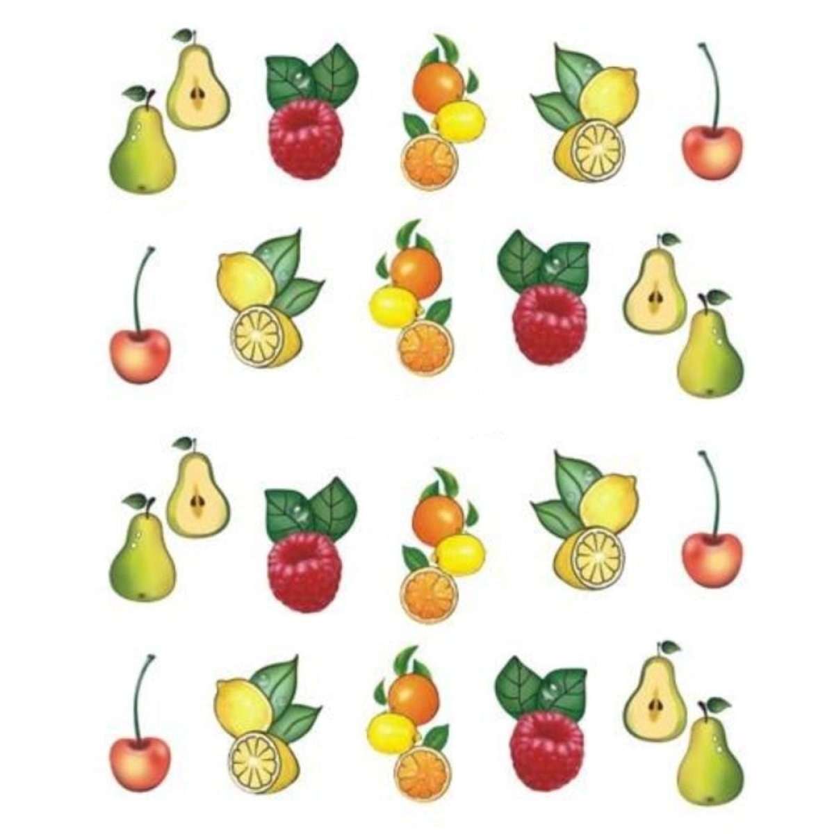 Strawberry Summer Cake & Fruit Stickers For Nails Nail Manicure Art Stz-495 - Sheet