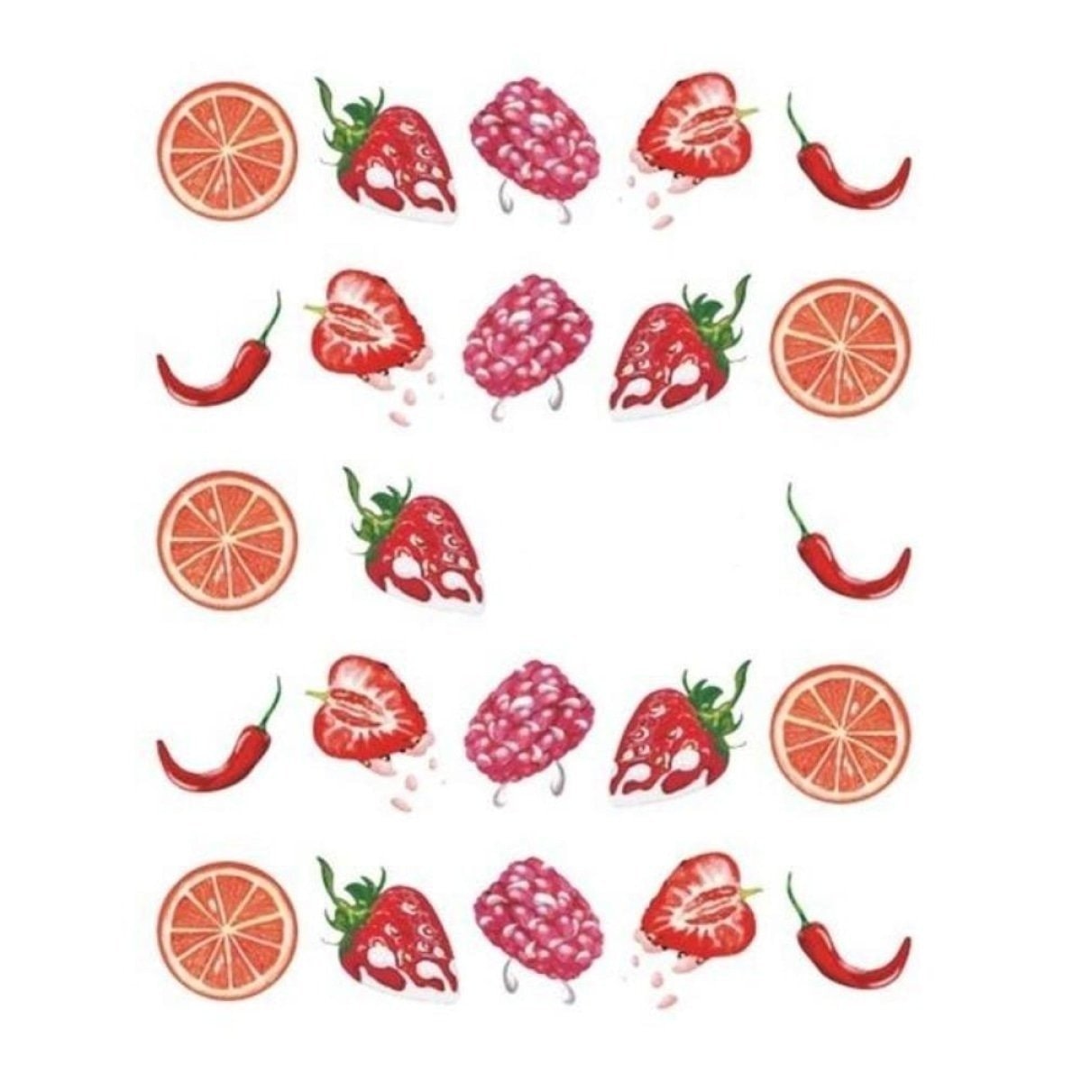 Strawberry Summer Cake & Fruit Stickers For Nails Nail Manicure Art - Stz-494 Sheet
