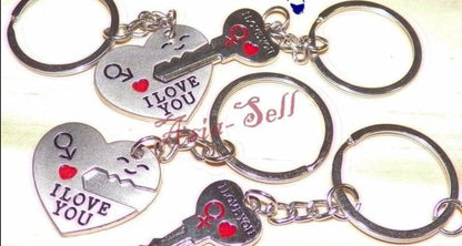 Valentines Day Gift Heart Key Ring I Love You Couples Key Chain Ring Keyring | Asia Sell