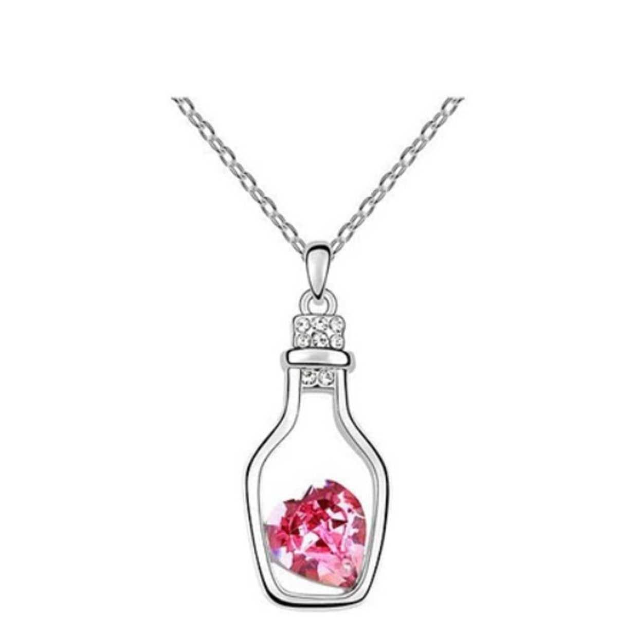 Wishing Bottle Necklace Chokers Trends Vintage Pink Womens Jewelry Necklaces
