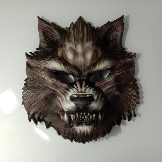 Wolfman Mask Plastic With Strap Wolf Masks
